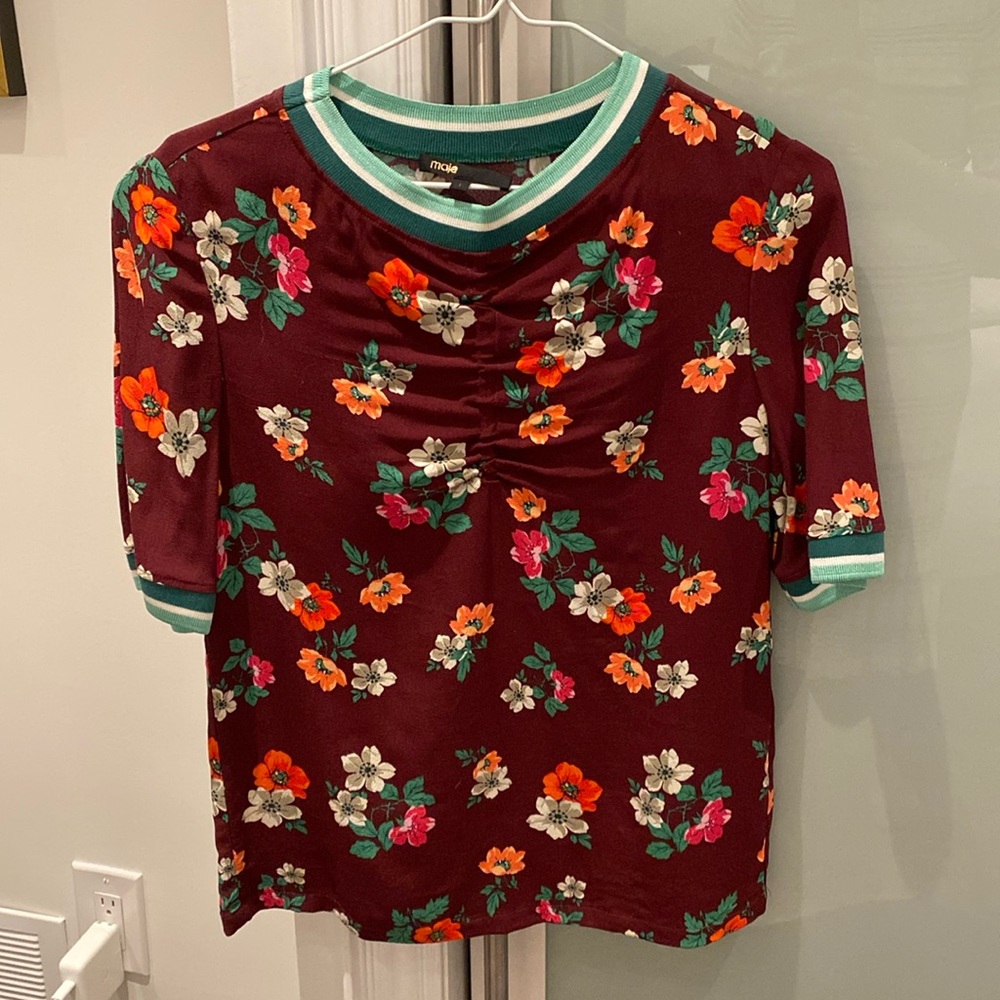 MAJE s.1 viscose floral shirt